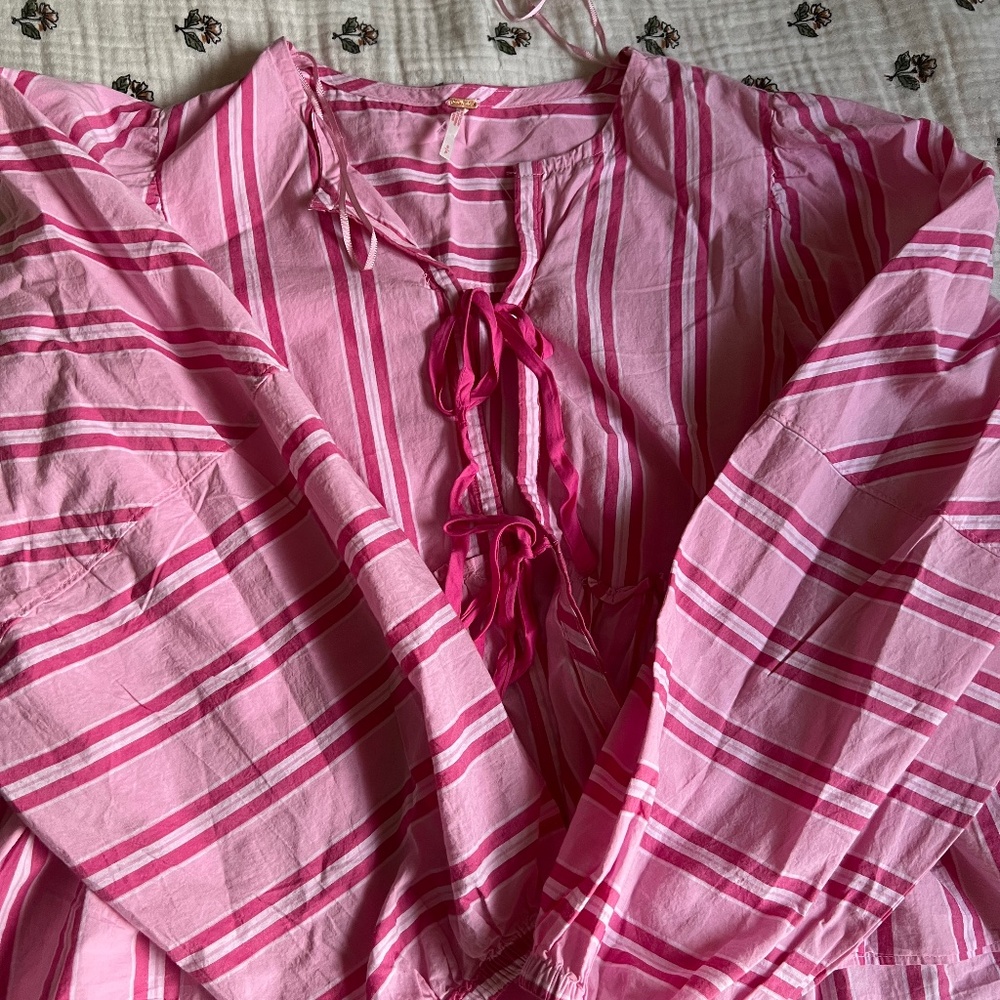 Free People Stripped Tie Top